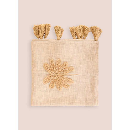 The Mia Papatya Desenli Örtü Krem 130 X 170 Cm