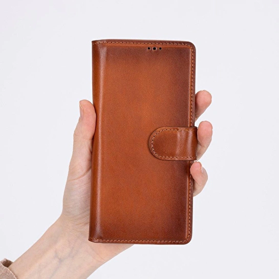 Bloominbag Aurelio Siena Tan Samsung Galaxy Z Fold7 Cüzdan Kılıf
