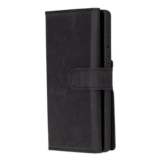 Bloominbag Valeno Onyx Black Deri Wallet Case Samsung Galaxy S25 Ultra (6.9