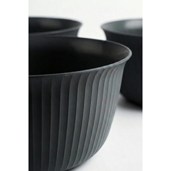 Vienev 3'lü 2 Litre Plastik Karıştırma Ve Saklama Kase Seti Antrasit