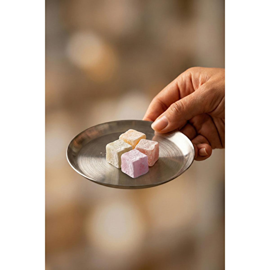 Vienev 4'lü Gümüş Renk Tabak Seti - Çerez Ve Meyve Sunum Tabağı