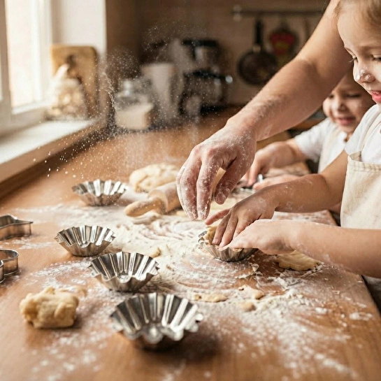Vienev Küçük Boy 6'lı Metal Tırtıklı Tartolet Ve Porsiyonluk Kek Kalıbı Seti