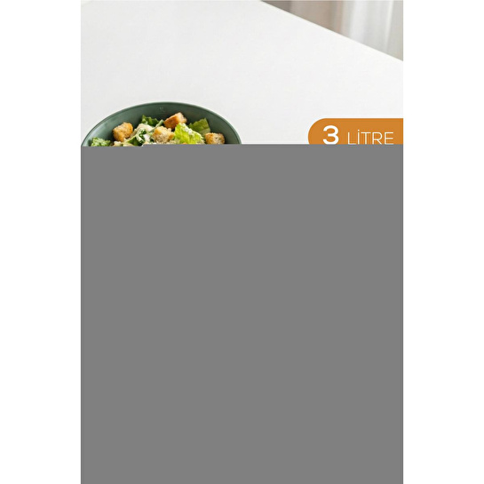 Vienev 3'lü 3 Litre Plastik Karıştırma Ve Saklama Kase Seti Yeşil