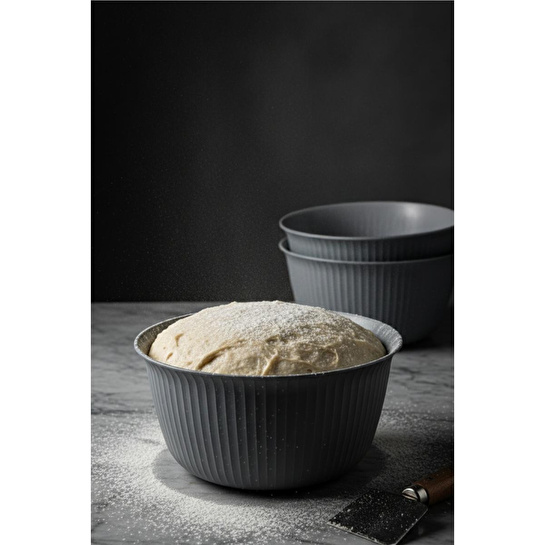 Vienev 3'lü 5 Litre Plastik Karıştırma Ve Saklama Kase Seti Antrasit