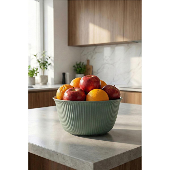 Vienev 3'lü 2 Litre Plastik Karıştırma Ve Saklama Kase Seti Yeşil