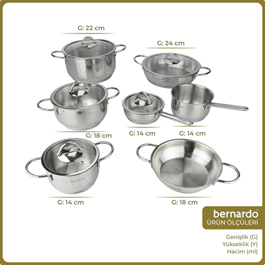 Bernardo Kayra 12 Parça Çelik Set | Karaca