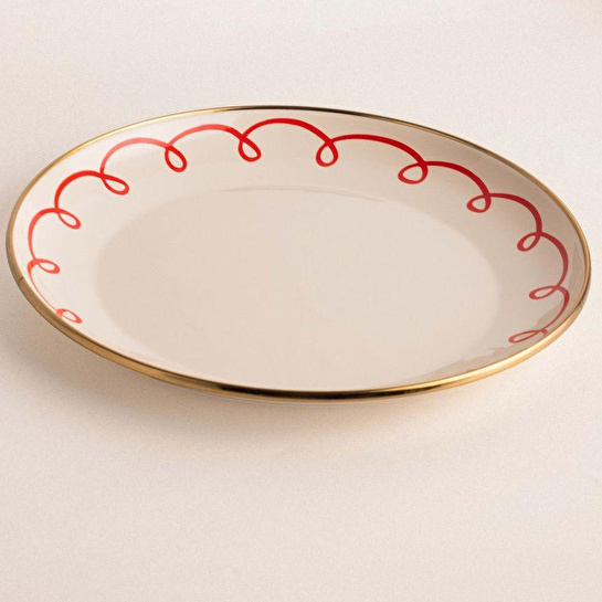 Emaylab Merry Emaye Sunum Tabağı Dekoratif Tabak 26cm