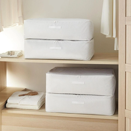 Home Wave 8'li Mega Boy Gri Pötikare Baza Altı Hurç Set 74 X 46 X 22 Cm