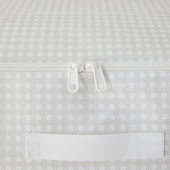 Home Wave 8'li Büyük Boy Gri Pötikare Baza Altı Hurç Set 62 X 46 X 22 Cm