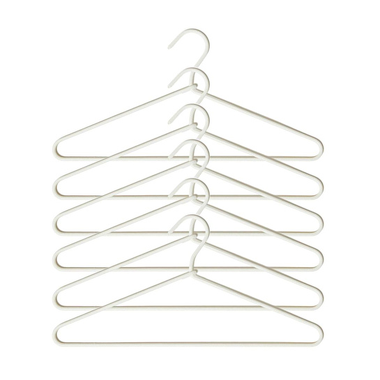 Ocean Home Textile 6'lı Ekru Renk Kumaş Kaplı Metal Giysi Askısı 21.5 X 42 X 0.5 Cm