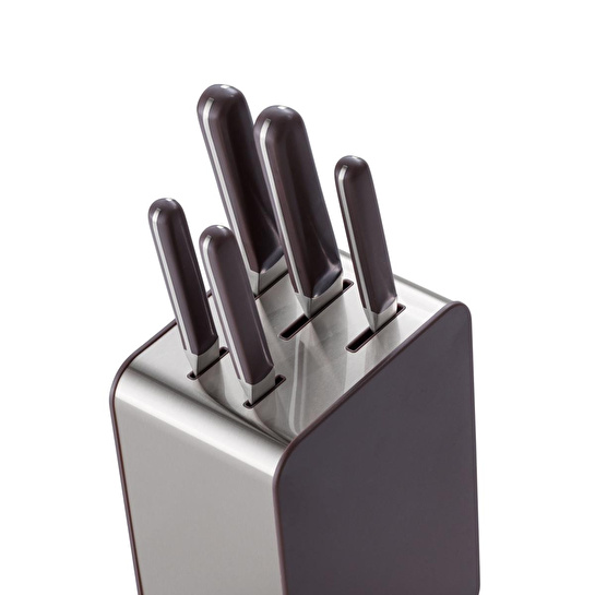 Berghoff Home Elements 6lı Bıçak Bloğu Seti Peppercorn