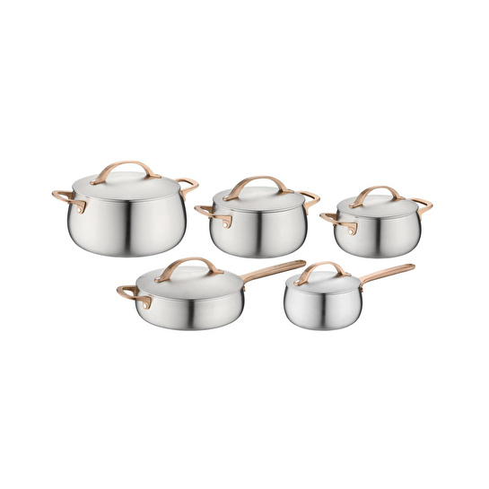 Berghoff Home Belly 10lu Tencere Seti Warm Pembe