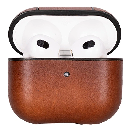 Bloominbag Aurel Snap Hakiki Deri Airpods 3 Kılıfı – Charm Airpods Case