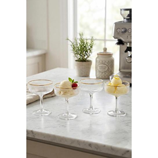 Rakle Splendid Gold 4'lü Cup Dondurmalık Seti 190 Cc