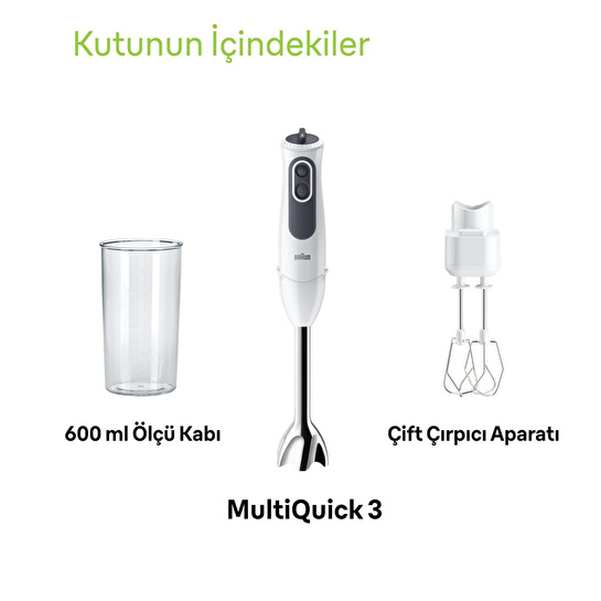Braun Multiquick 3 El Blender Mq3105wh