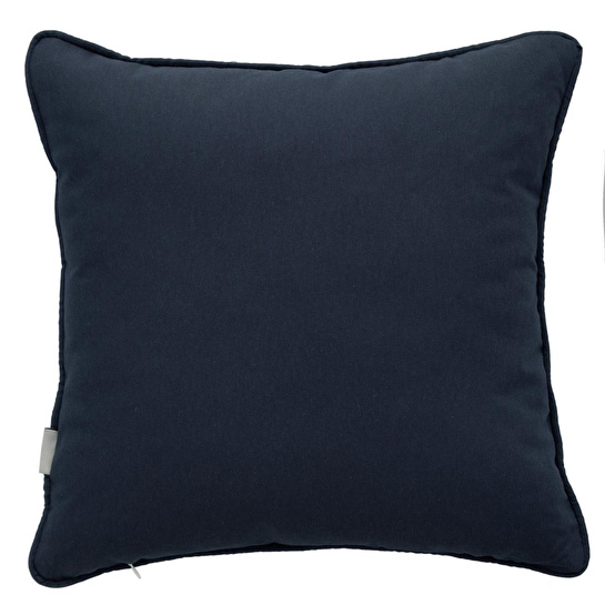 Mudo Home Mari̇n Fish Nakişli Kirlent Beyaz Laci̇vert 50x50 Cm