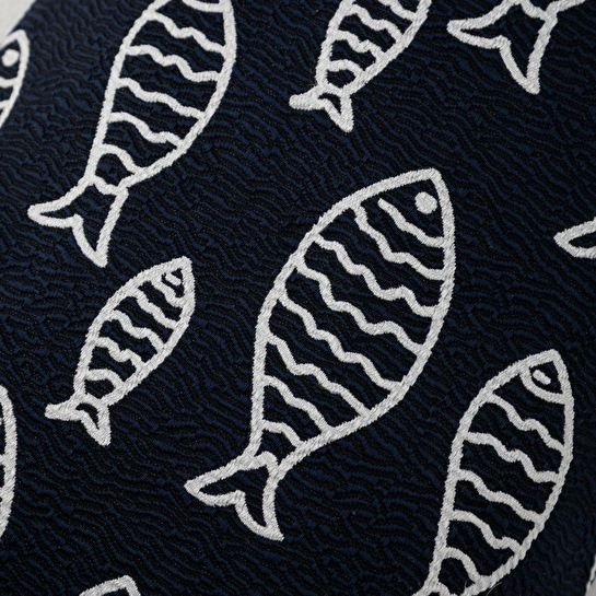 Mudo Home Mari̇n Fish Kirlent Laci̇vert 35x55