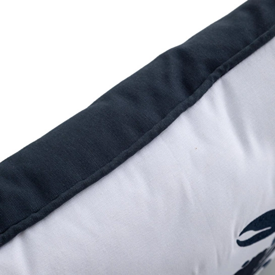 Mudo Home Mari̇n Crab Nakişli Kirlent Beyaz Laci̇vert 50x50 Cm