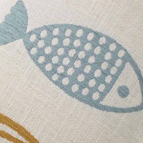 Mudo Home Mari̇n Fish Wave Kirlent Renkli̇ 30x50