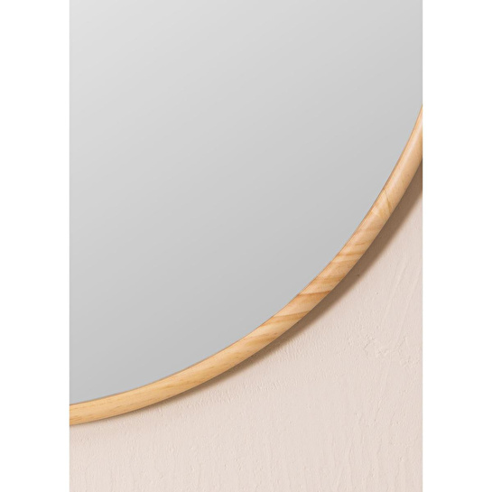 The Mia Ahşap Duvar Aynası 70x70 Cm