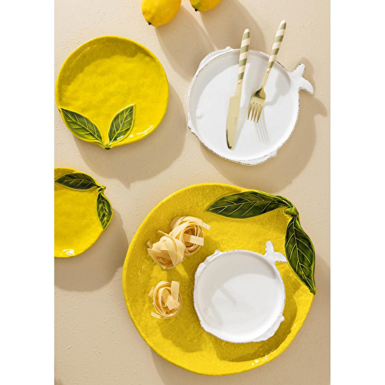 The Mia Pasta Tabağı Sarı 20 Cm