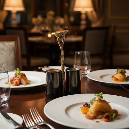 Cornella Rose Standlı Tuzluk Ve Biberlik Silver - Gold