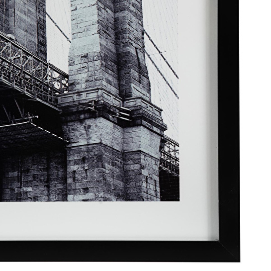 Mudo Home Brooklyn Bridge Çerçeveli̇ Cam Tablo 60x90cm
