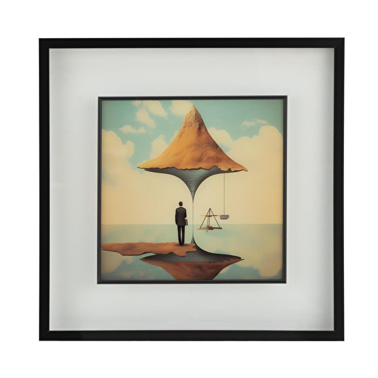 Mudo Home Aether Çerçeveli̇ Cam Tablo 60x60 Cm