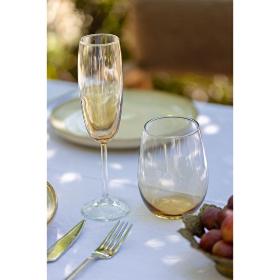 Rakle Larc 4'lü Su Bardağı Seti Amber 350 Cc