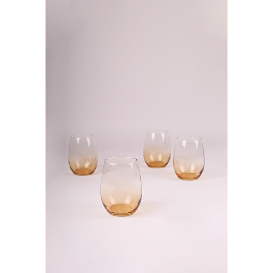 Rakle Larc 4'lü Su Bardağı Seti Amber 350 Cc