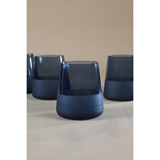 Rakle Matte 4'lü Su Bardağı Seti Mavi 420 Cc