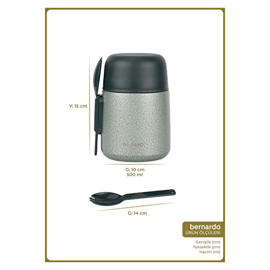 Bernardo Duo Yemek Termosu 500 Ml Yeşil