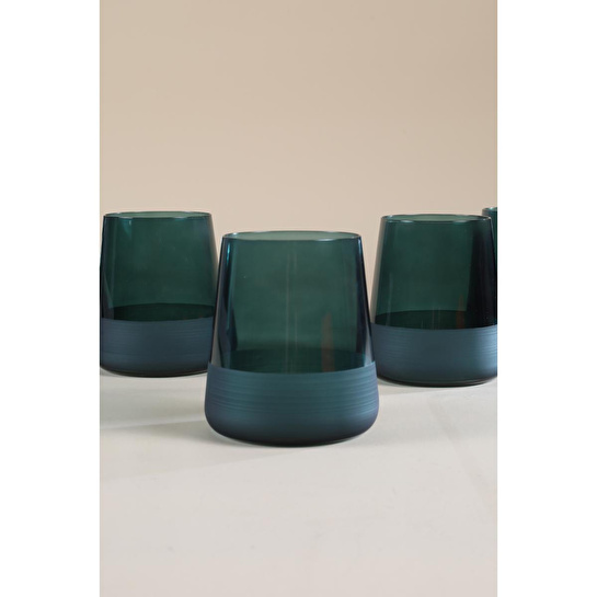 Rakle Matte 4'lü Su Bardağı Seti Yeşil 420 Cc