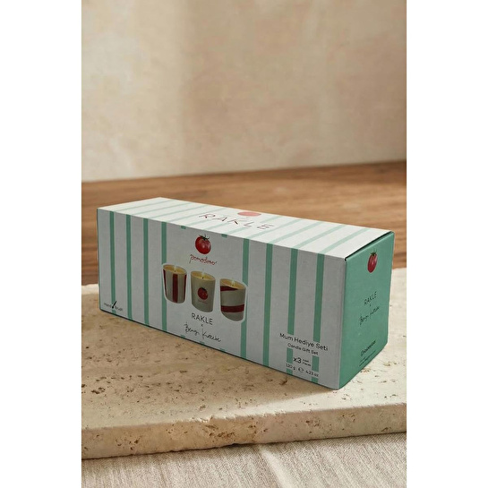 Rakle Pomodoro El Yapımı 3'lü Mum Seti 120 Gr