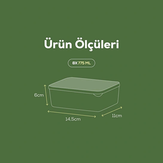 Vienev 8'li Buzdolabı Düzenleyici Organizer Mikrodalgaya Uygun Difriz Saklama Kabı Turuncu