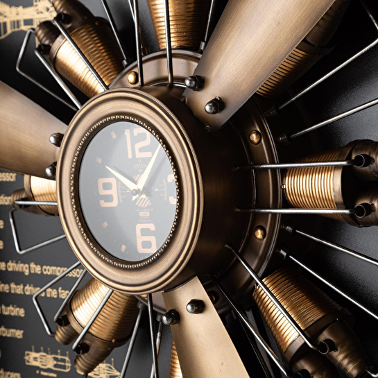 Mudo Home Elica Gold Duvar Saati̇ 80x15x96cm