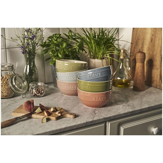 Staub Seramik Kase Seti, 6 Parça, Makaron Renkleri