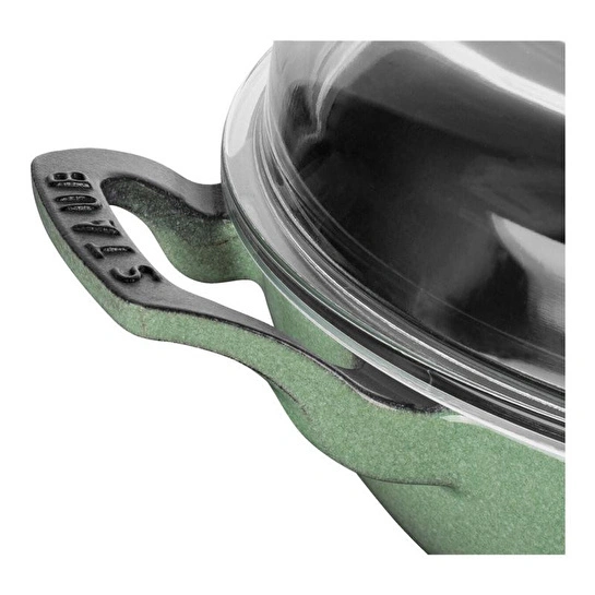 Staub La Cocotte Sote Tenceresi Cam Kapaklı, 30 Cm, Adaçayı