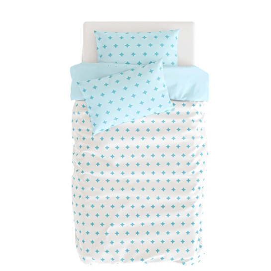 Itsy Bitsy Kids Spacey Çift Taraflı Pamuk Saten Çok Renkli Çocuk Nevresim Seti 140x200cm