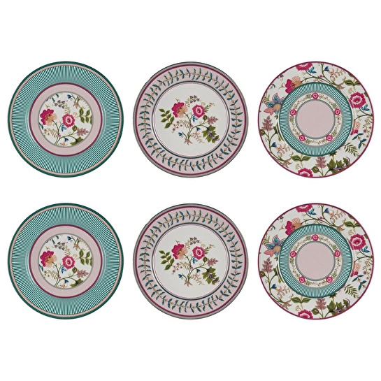 Lucky Art Florine Bone 27 Cm 6lı Tabak Seti