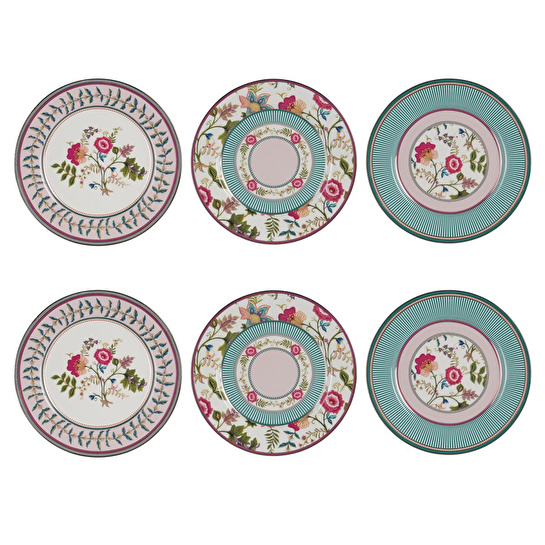 Lucky Art Florine Bone 20 Cm 6lı Tabak Seti