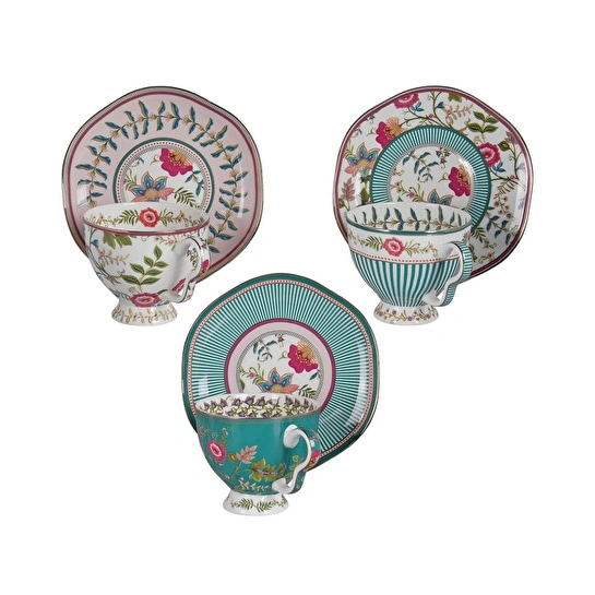 Lucky Art Florine Bone 6lı Cay Fincan Seti