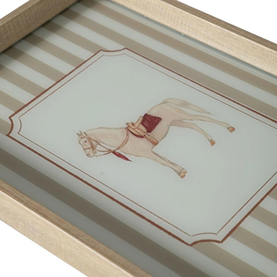 Mudo Home Horse Dekorati̇f Tepsi̇ 31x42 Cm