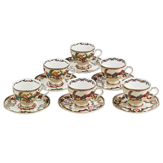 Lucky Art Velora Bone 6li Cay Fincan Seti