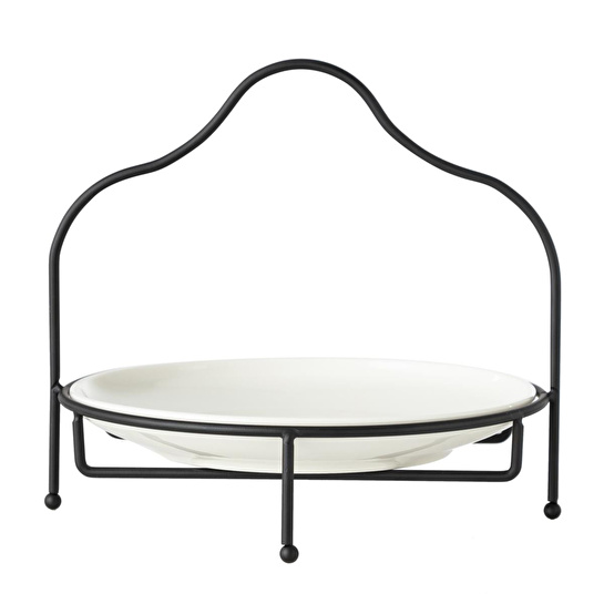 Mudo Home Gurme Standli Sunum 22cm - Si̇yah