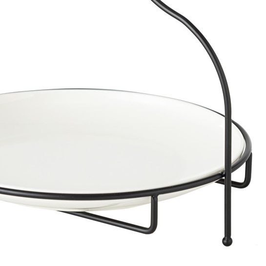 Mudo Home Gurme Standli Sunum 28cm - Si̇yah