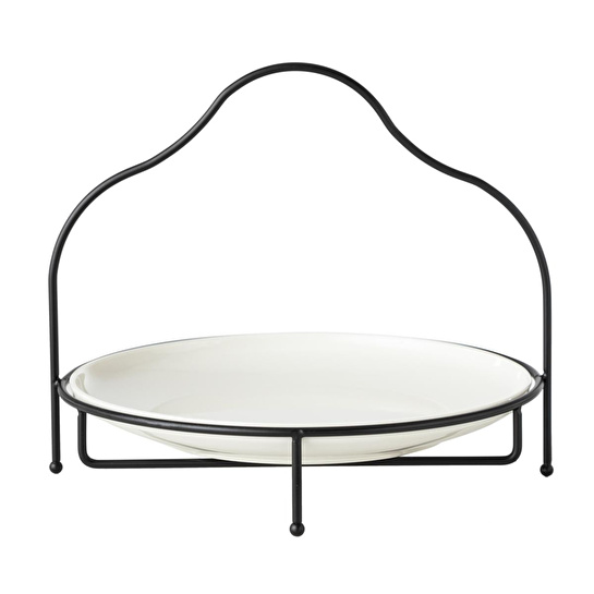 Mudo Home Gurme Standli Sunum 28cm - Si̇yah