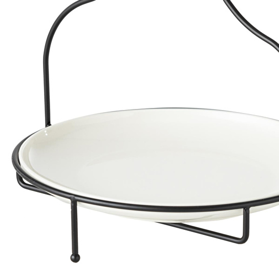 Mudo Home Gurme Standli Sunum 28cm - Si̇yah