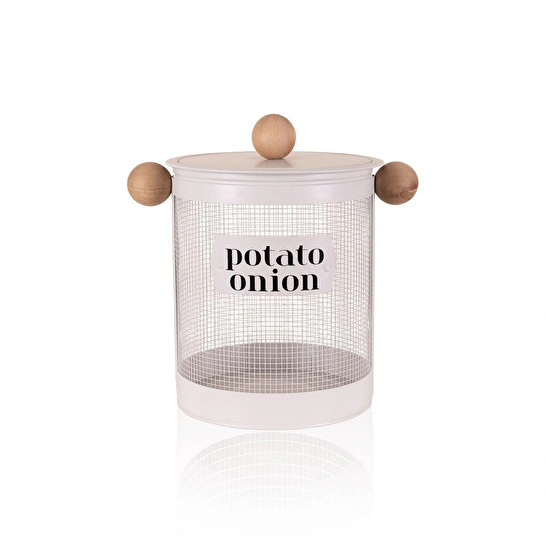 The Mia Stripe Patates Soğan Kabı Bej