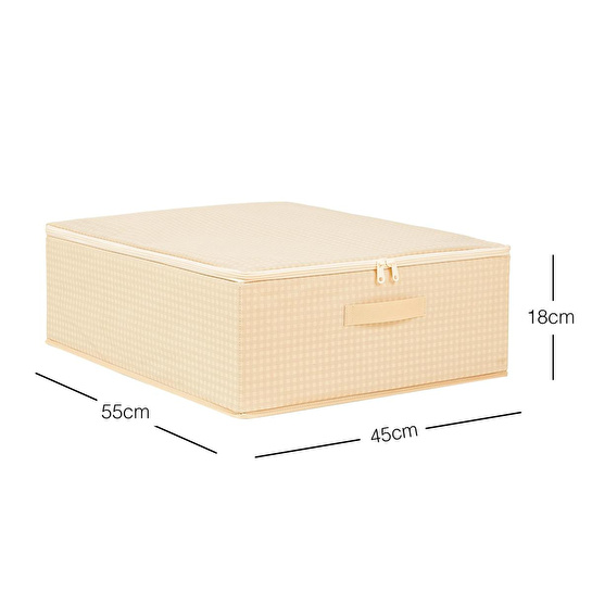 Home Wave Bej Pötikare Destekli Kutu Hurç 45 X 55 X 18 Cm